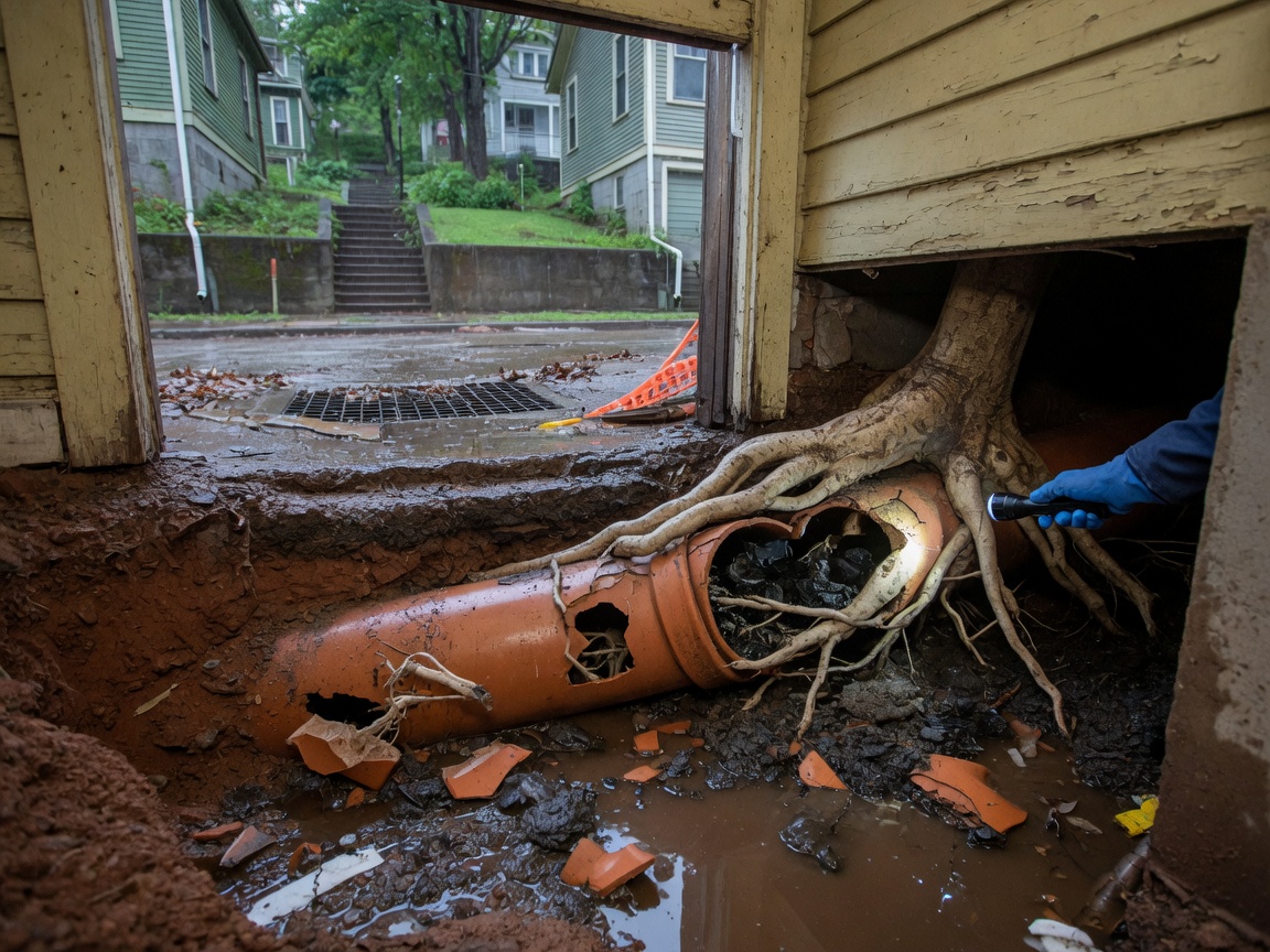 Why Duluth's Hillside Homes Get Sewer Backups: Clay Pipes, Tree Roots & Heavy Rain