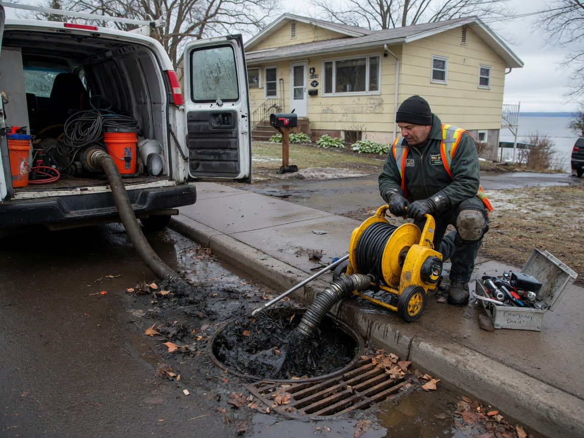 drain cleaning in Central Hillside